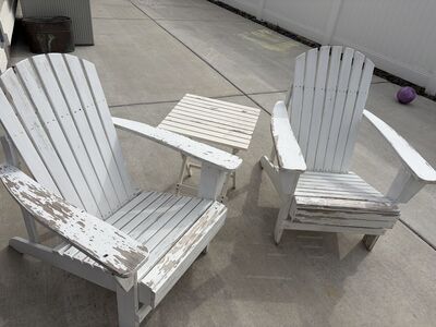 Adirondack Chairs And Table