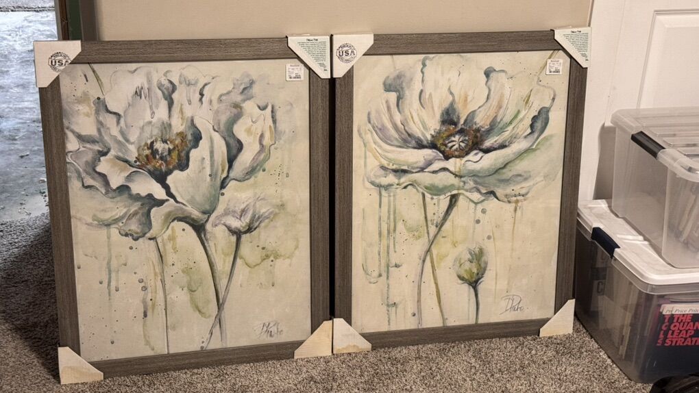 Flower Framed Wall Art (Set of 2)