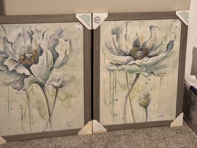 Flower Framed Wall Art (Set of 2)