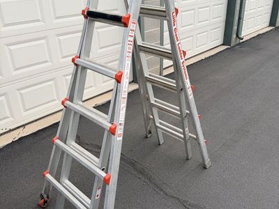 Little Giant Multi-Position Aluminum Ladder with Wheels