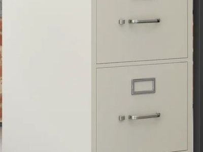HON Vertical File Cabinet - Letter - 2 Drawer w/lock & Key - Light Grey - Commercial Grade $50 ea. Excellent Condition