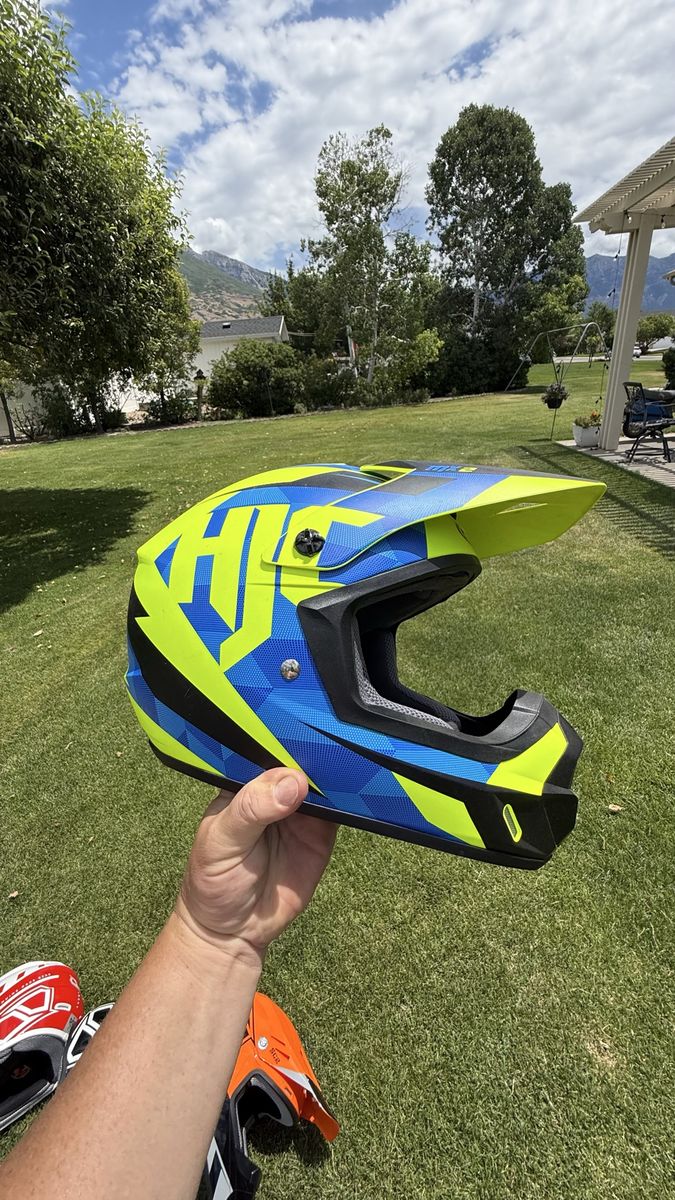 HJC CS-MX II MX-2 Dirt Bike Helmet - Blue & Neon Yellow (DOT Certified)
