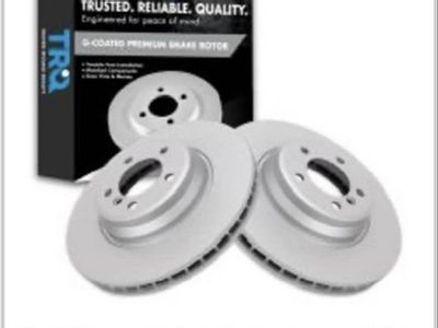 TRQ BRA22612 BMW Front Driver & Passenger Side 2-Piece Premium G-Coated Brake Rotor Set