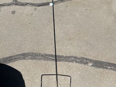 84" Double Shepherd Hook for Hanging Baskets & Bird Feeders - Black Metal