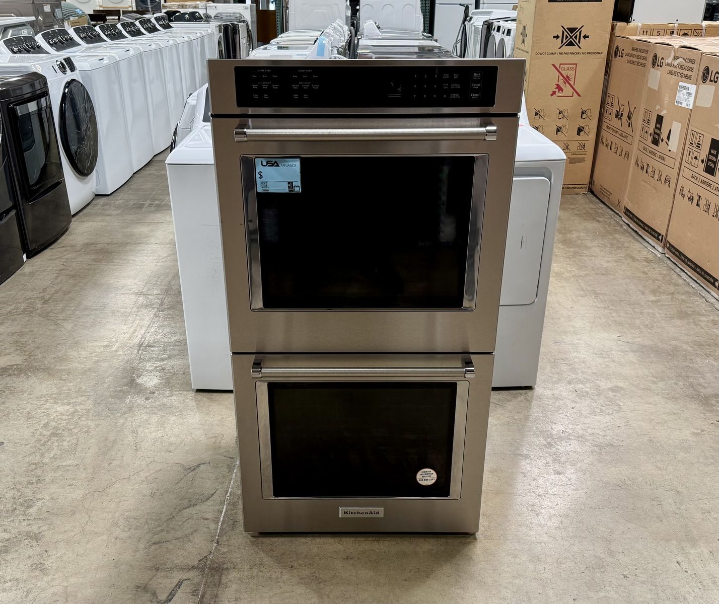 KITCHENAID 27 INCH DOUBLE WALL OVEN WITH CONVECTION