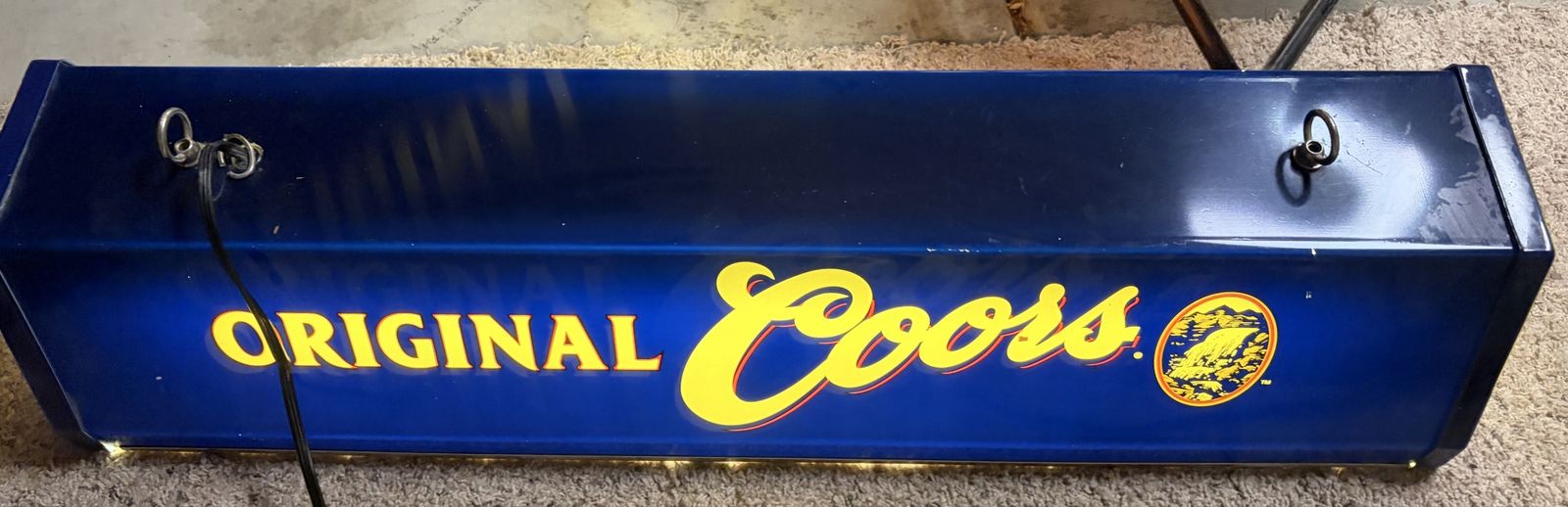 Vintage original Coors pool table light