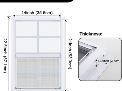 NEW / 2-Pack Aluminum Shed Windows Kit 14x21in.