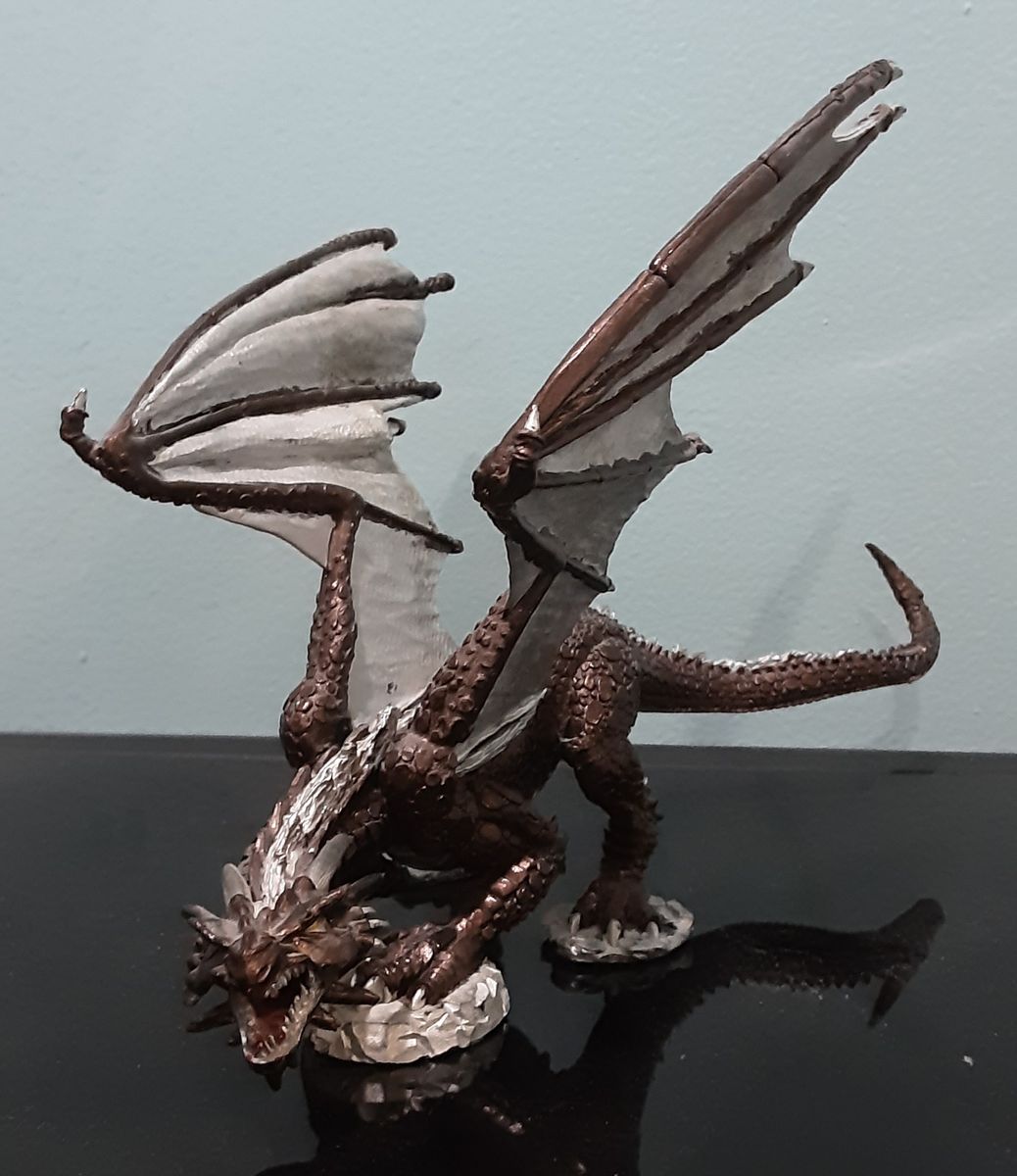 Reaper Miniatures Pewter Dragon, Partially Painted