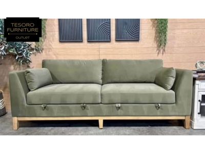 MOKENA VELVET SOFA WITH STORAGE WE OFFER DELIVERY