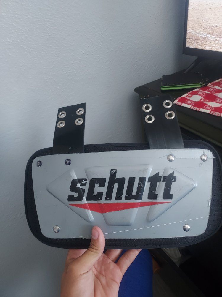 Schutt Football Back Plate - Gray/Black, Adult Size, Used Condition