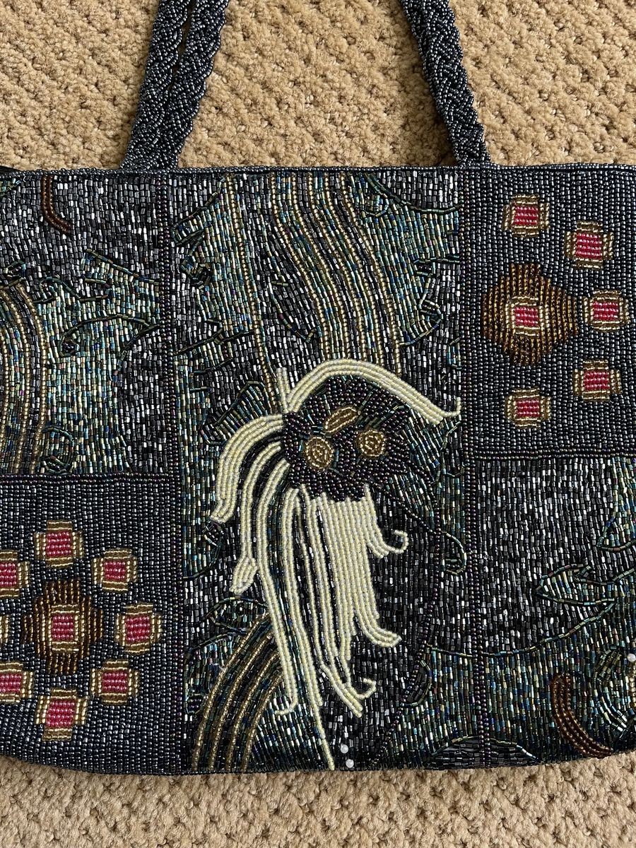 New, Never Used-Vintage Beaded Purse with a Art Nouveau Look