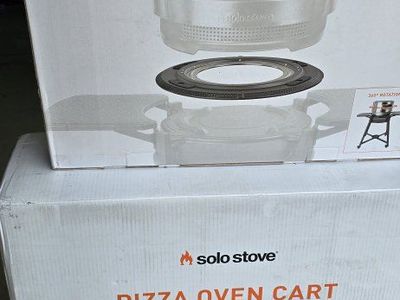 solo stove pizza oven cart with lazy Susan attachment