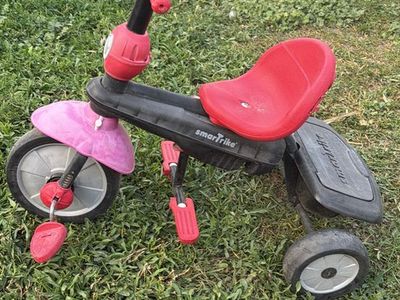 smarTrike Kids Tricycle - Red/Black/Pink Toddler Trike