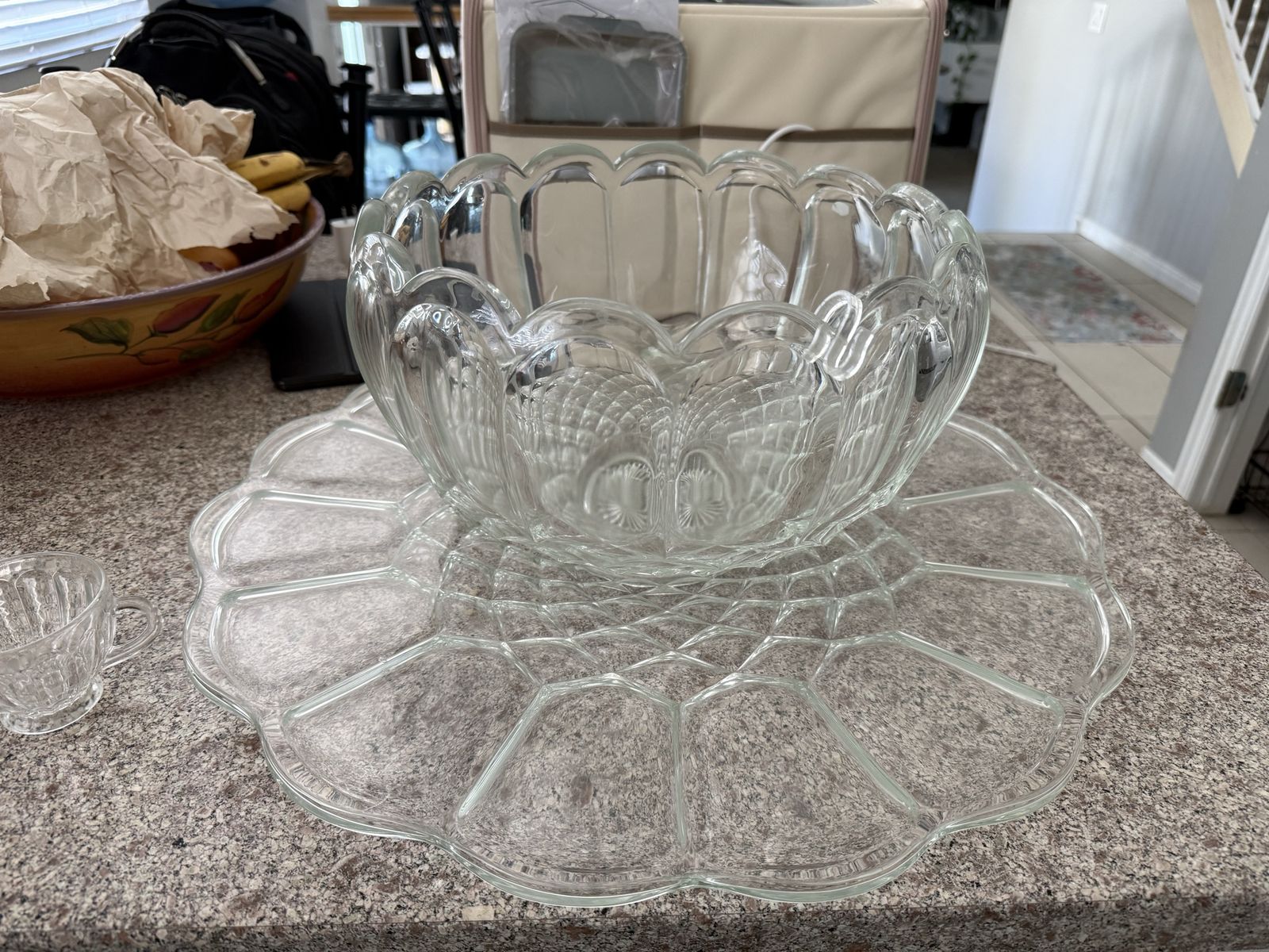 Free glass punch bowl