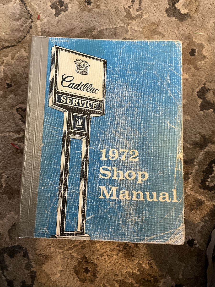 1972 Cadillac shop manual