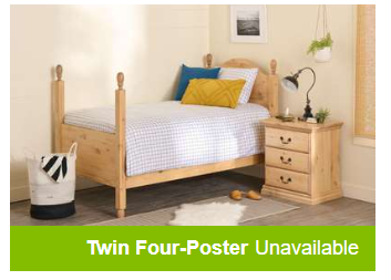 Solid Ponderosa Pine Twin Bed.