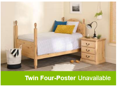 Solid Ponderosa Pine Twin Bed.