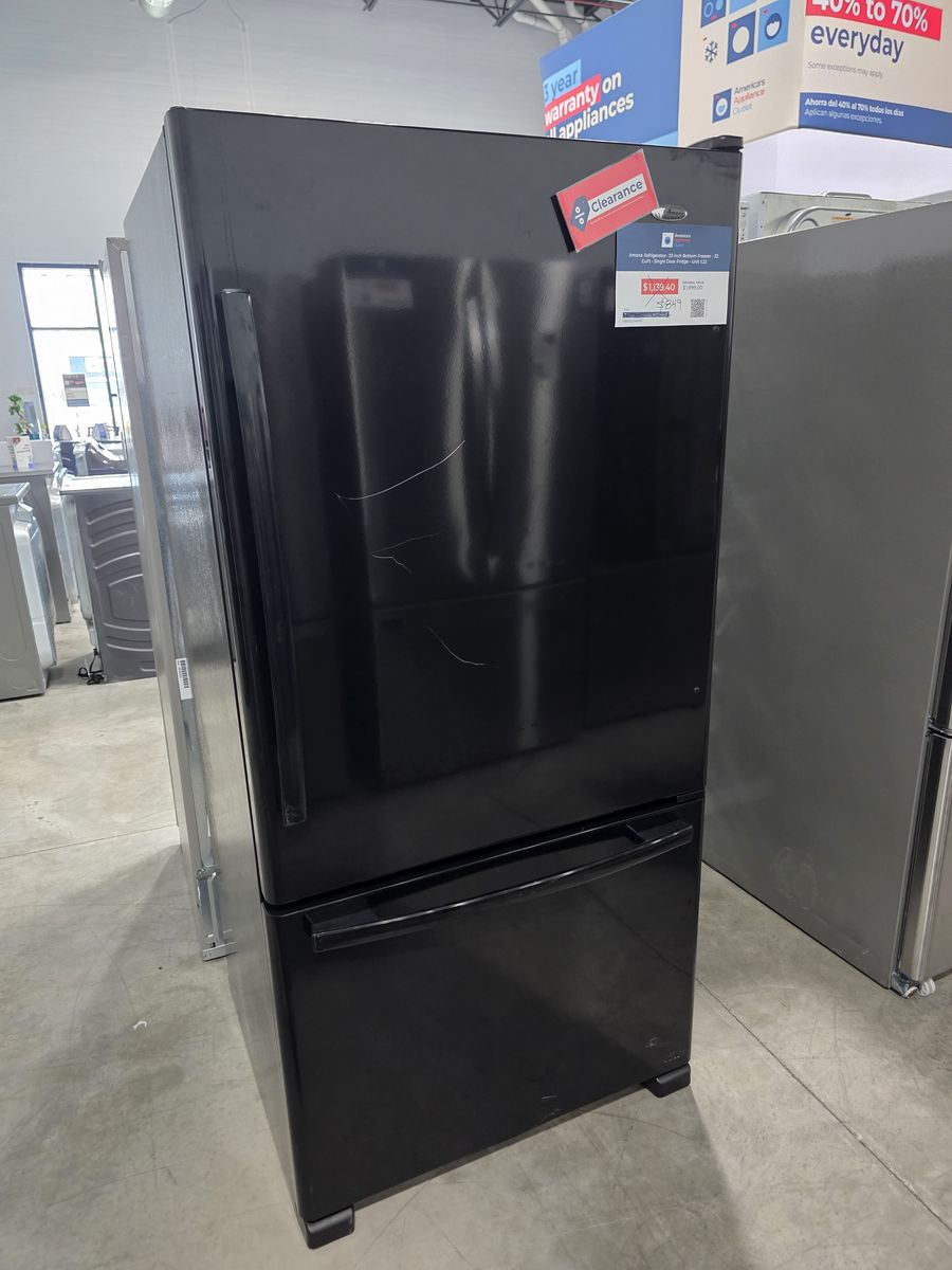 Clearance! Amana 33 Inch Bottom Freezer Refrigerator — Priced to Move, Brand New