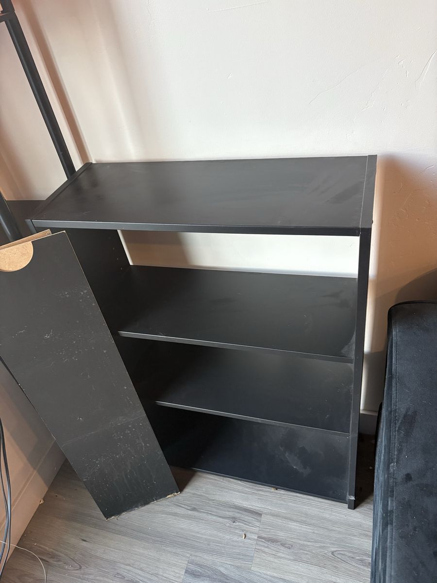 Black Short Bookshelf