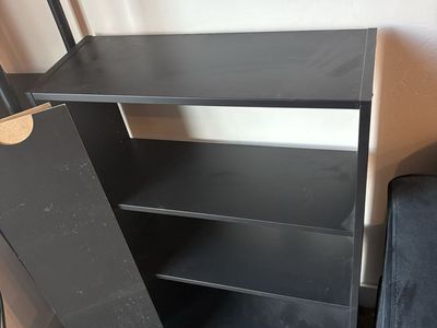Black Short Bookshelf