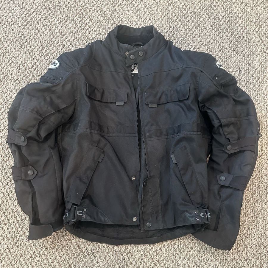Joe Rocket Ballistic Series Touring Motorcycle Jacket Black with Safety Equipment (Large)