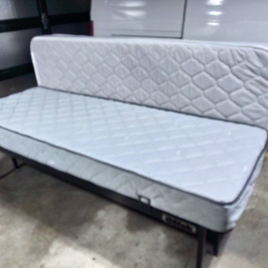 OSfab aluminum camper van couch/bed new mattress