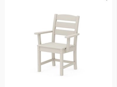 POLYWOOD Gulf Shores Counter Arm Chair in Sand - All-Weather Plastic Lumber Dining Chairs