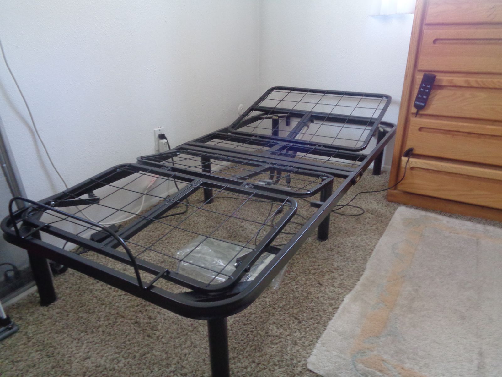 articulated twin bed frame,  