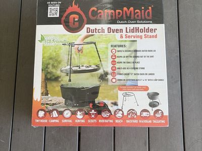 CampMaid Dutch Oven Lid Holder & Lid lifter - New in Box