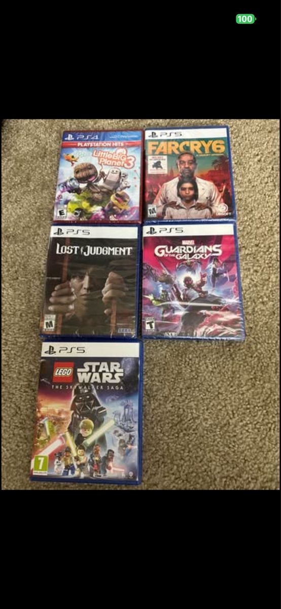 PS5 Game Bundle: Far Cry 6, Guardians of the Galaxy, Lost Judgment, Lego Star Wars, Little Big Planet 3 (PS4)