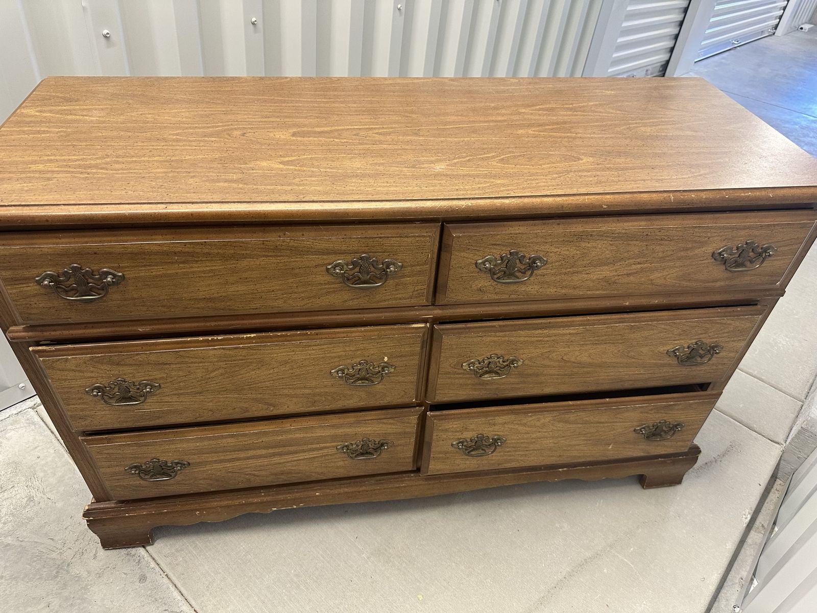 Used Wooden Dresser with 6 Drawers - Spacious Storage