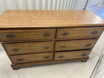 Used Wooden Dresser with 6 Drawers - Spacious Storage