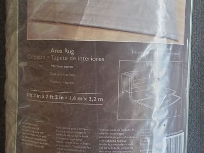 Allen + Roth Aberlee Taupe 5x8 ft Machine Woven Area Rug (1.6m * 2.2m)