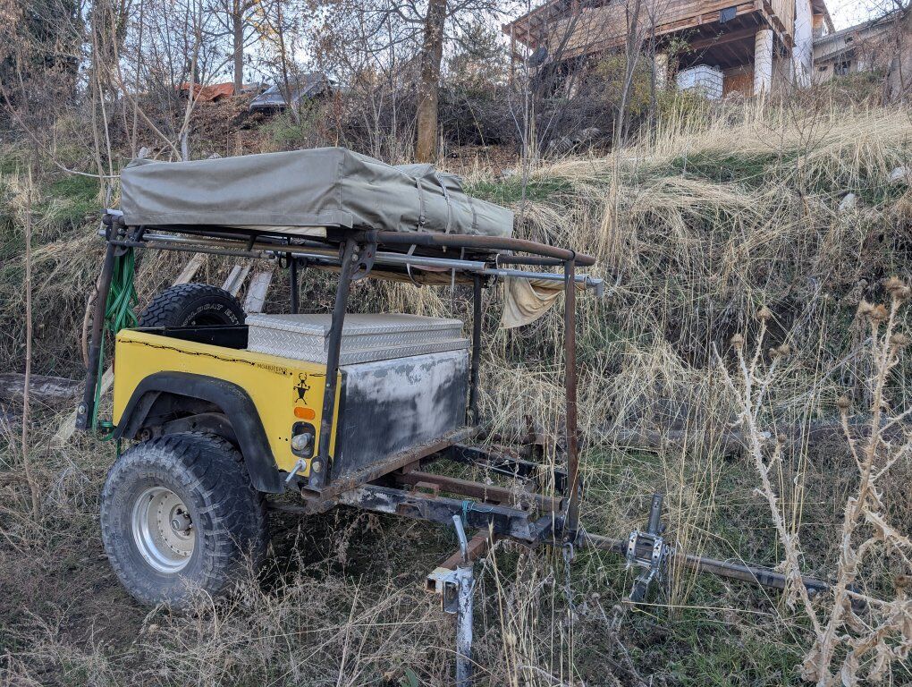 Custom Off-Road Camping Trailer – Jeep Short-Bed Conversion (Yellow)