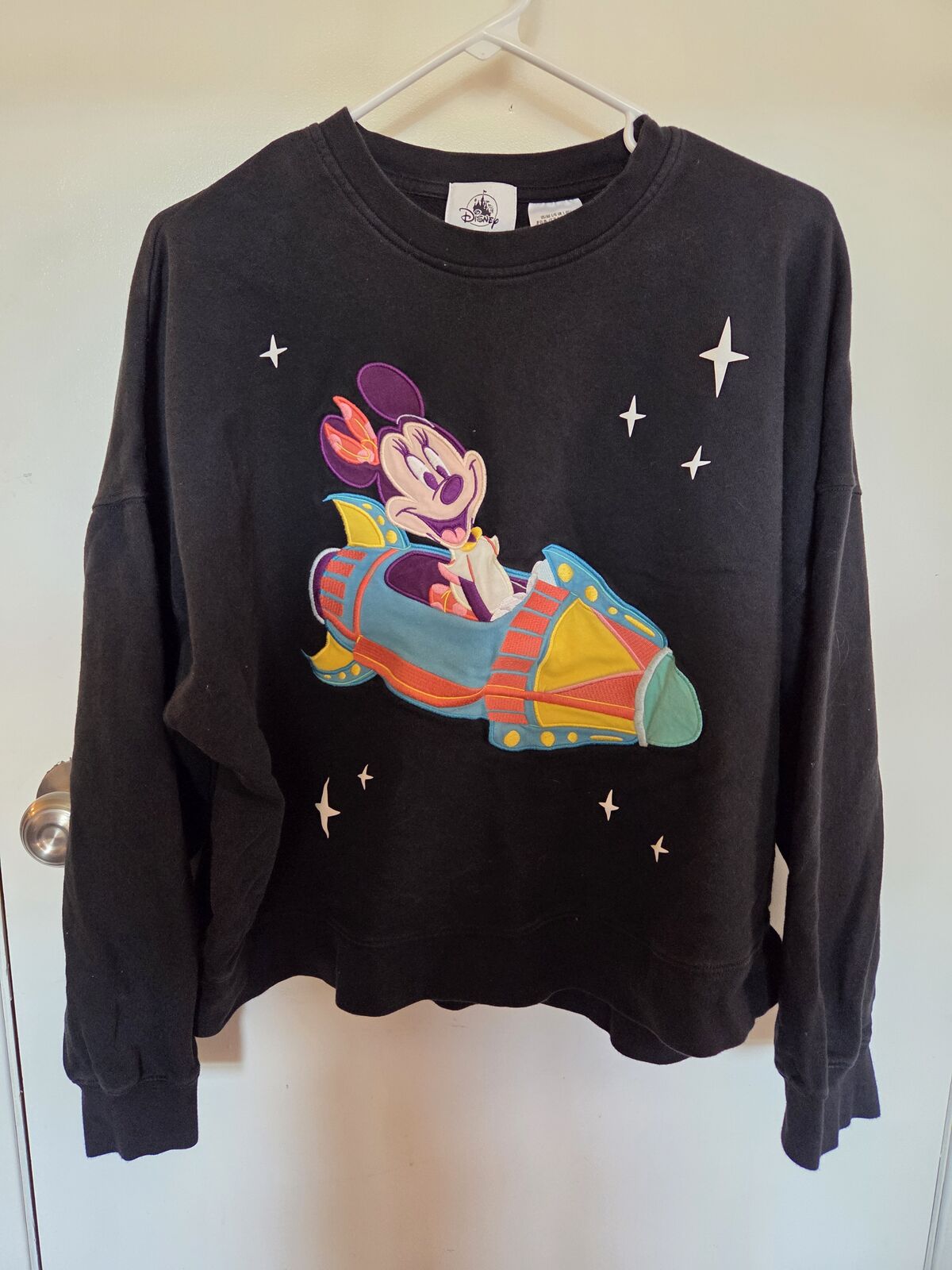 Disney World Minnie Mouse Play in the Park Rocket Ship Sweatshirt size large