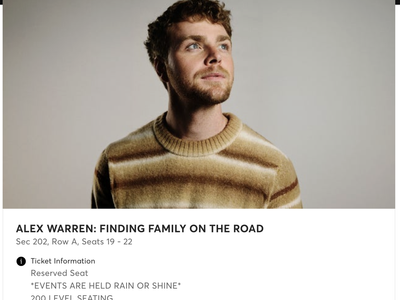 Alex Warren Ticket - FRONT ROW CENTER STAGE with SEAT (not pit)