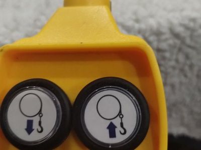 Yellow & Black Wired Hoist Control Remote Up/Down Push Button Switch