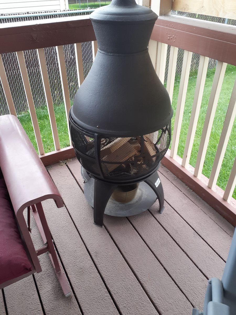 'PATIO WOOD FIREPLACE'