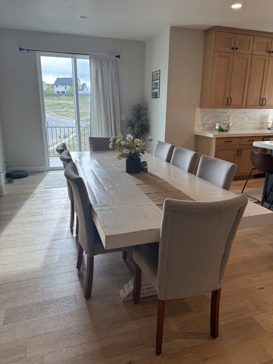 Dining table and chairs