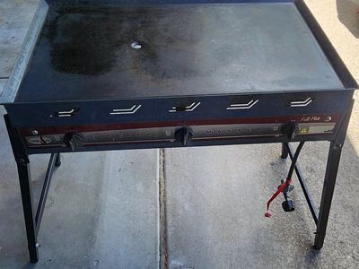 Party Master Full Plate Outdoor Flat Top Griddle Grill w/ Stand & Cover