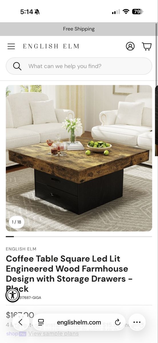 Brand new coffee table