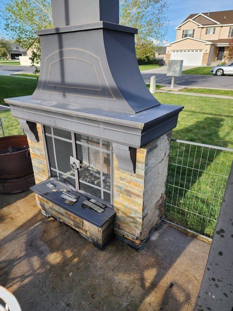 outdoor fireplace