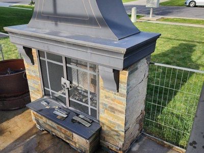 outdoor fireplace