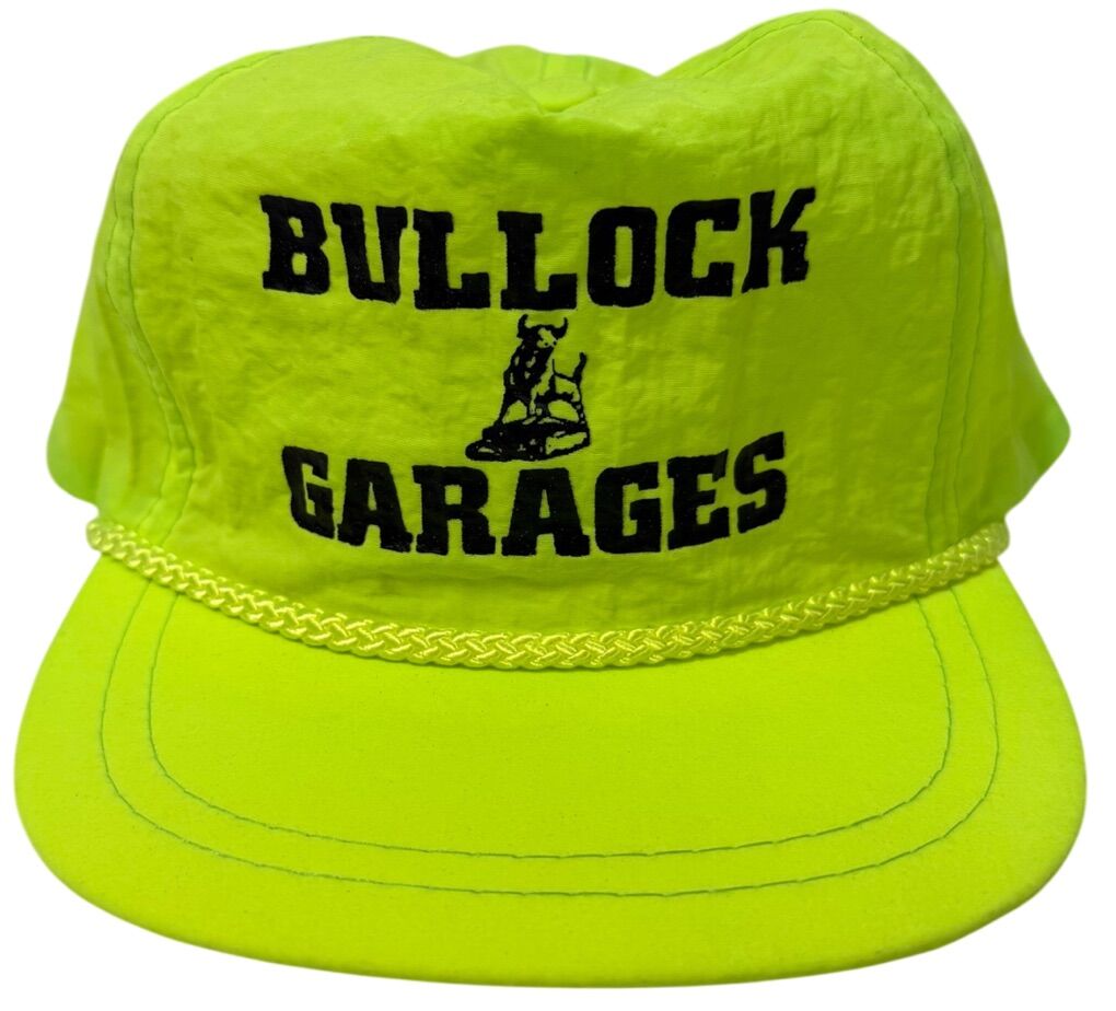 90's Bullock Garages Flat Brim Nylon Rope Snapback