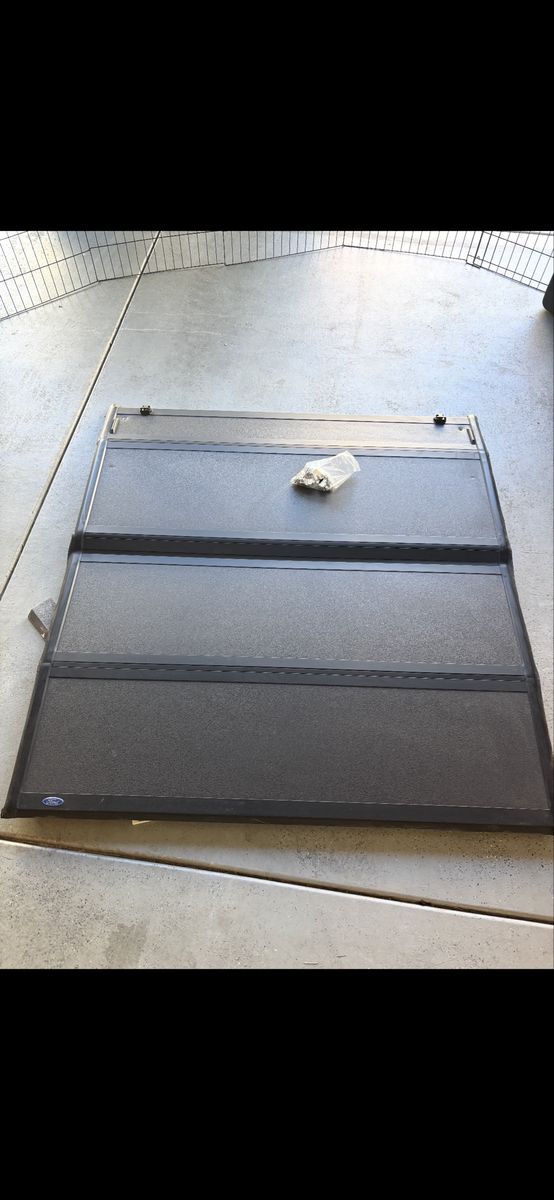 Ford Ranger Hard Tonneau Cover (Approx. 5.5 ft) - Black, Trifold Design