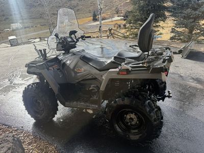 Polaris Sportsman 570 ATV with Windshield and Snow Plow