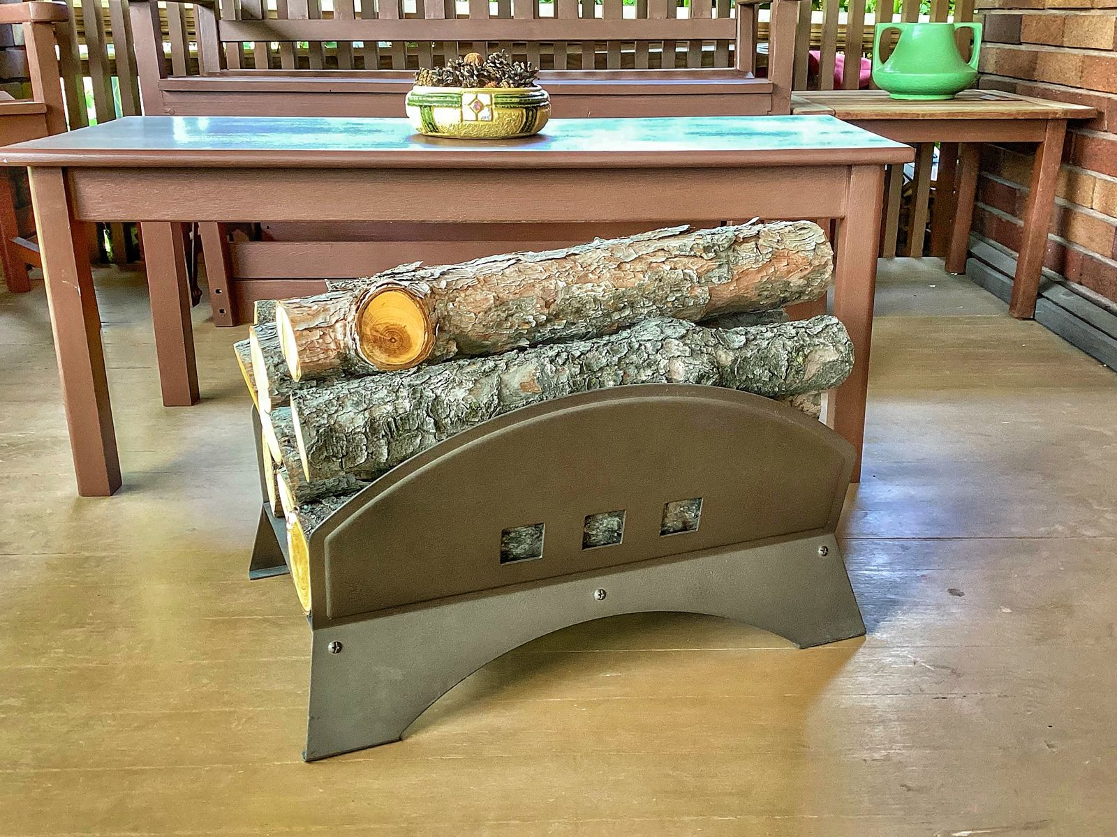 Bungalow Craftsman Fireplace Log Holder
