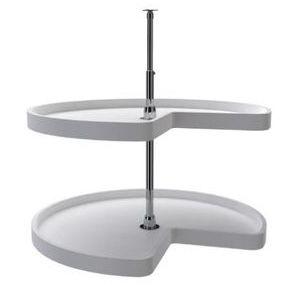 Rev-A-Shelf Polymer 2-Tier Kidney-Shaped Lazy Susan for Corner Cabinets