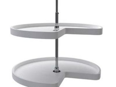 Rev-A-Shelf Polymer 2-Tier Kidney-Shaped Lazy Susan for Corner Cabinets