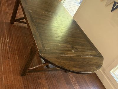 Solid Wood Kitchen Dining Table - Needs Refinishing